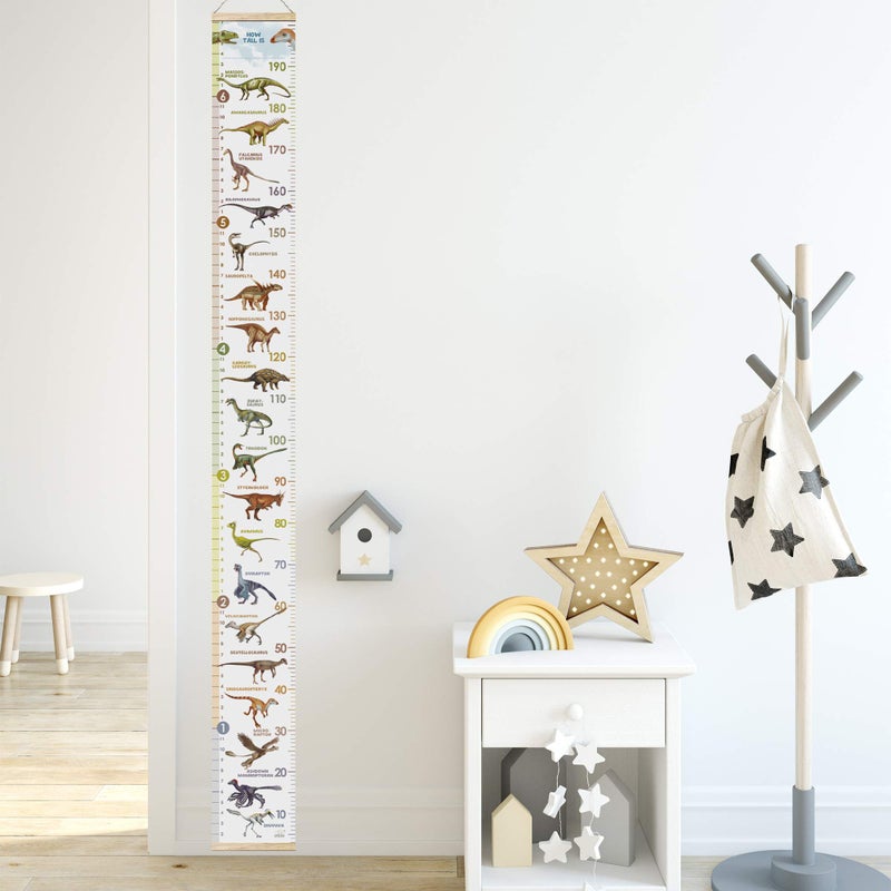 LIFELIKO Personalised Growth Chart for Dinosaur Lovers, Removable Wall Ruler for Boys and Girls, Kidâ€™s Room Decoration (White) - Image 5